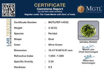 Peridot - 4.42 Carats
