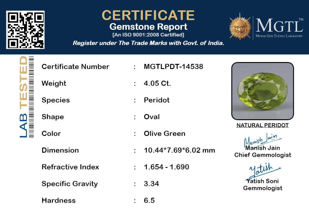 Peridot - 4.05 Carats