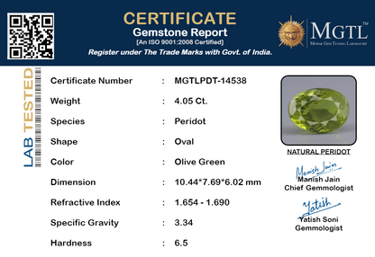 Peridot - 4.05 Carats