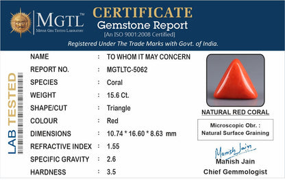 Red Coral (Moonga) - 15.60 Carats