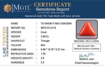 Red Coral (Moonga) - 4.01 Carats