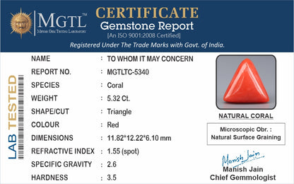 Red Coral (Moonga) - 5.32 Carats