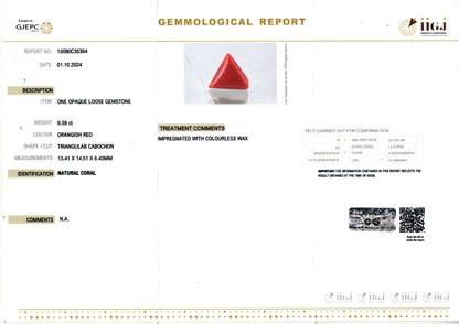 Red Coral (Moonga) - 6.59 Carats