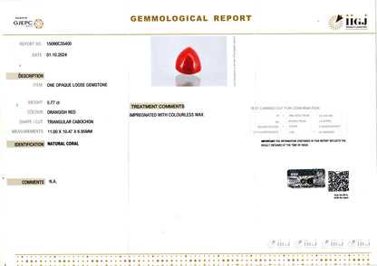 Red Coral (Moonga) - 5.77 Carats