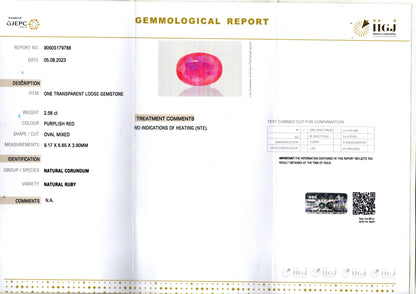 Ruby (Manik) - 2.58 Carats