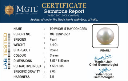 South Sea Pearl - 4.40 Carats (Moti - 4.80 Ratti)