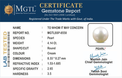 South Sea Pearl - 3.48 Carats (Moti - 3.79 Ratti)