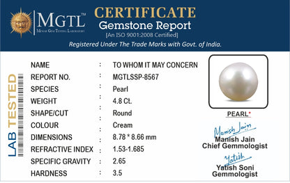 South Sea Pearl - 4.80 Carats (Moti - 5.23 Ratti)