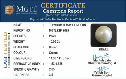 South Sea Pearl - 10.09 Carats (Moti - 11.00 Ratti)