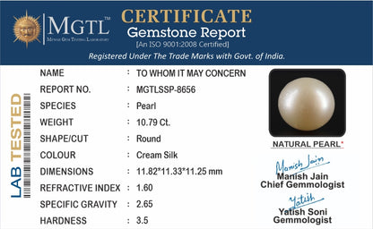 South Sea Pearl - 10.79 Carats (Moti - 11.76 Ratti)