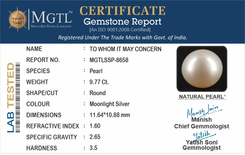 South Sea Pearl (Moti) - 9.77 Carats