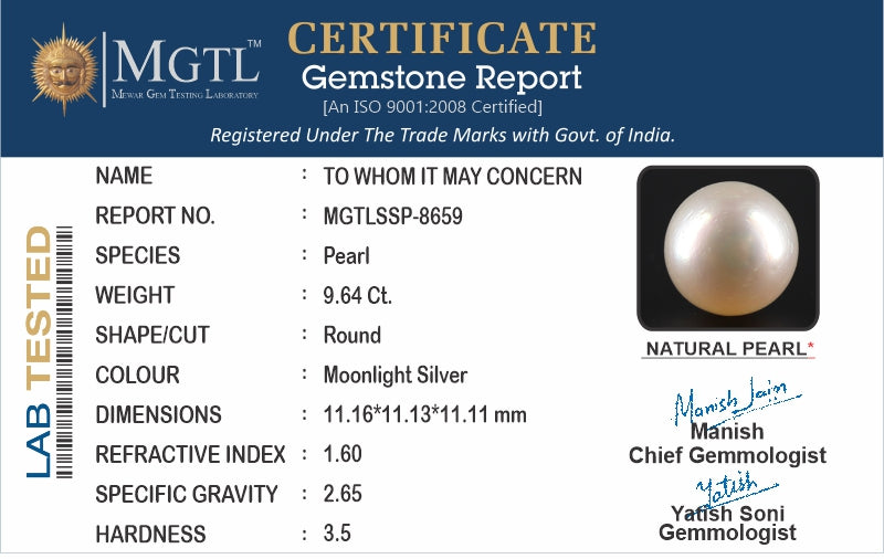 South Sea Pearl (Moti) - 9.64 Carats