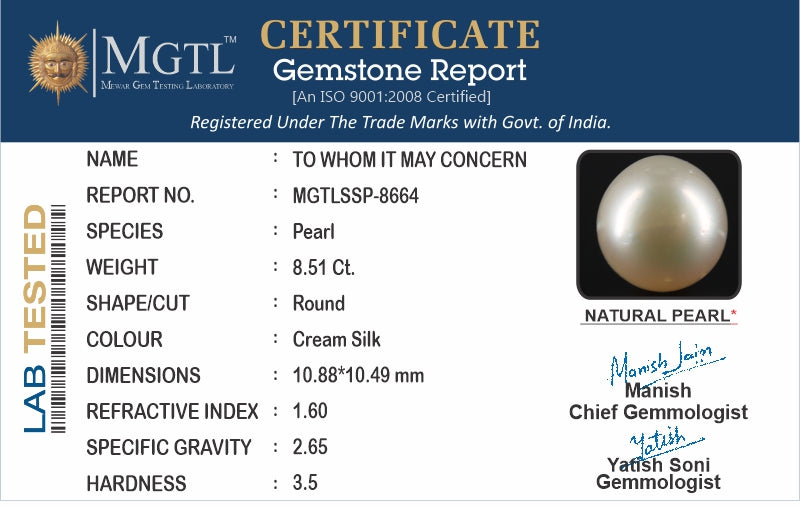 South Sea Pearl (Moti) - 8.51 Carats