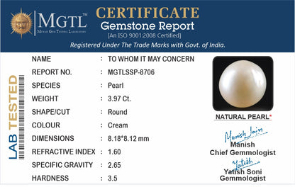South Sea Pearl (Moti) - 3.97 Carats