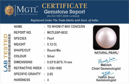 South Sea Pearl - 5.12 Carats (Moti - 5.58 Ratti)