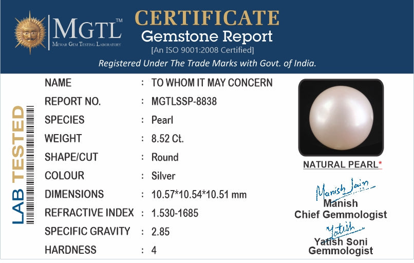 South Sea Pearl - 8.52 Carats (Moti - 9.29 Ratti)