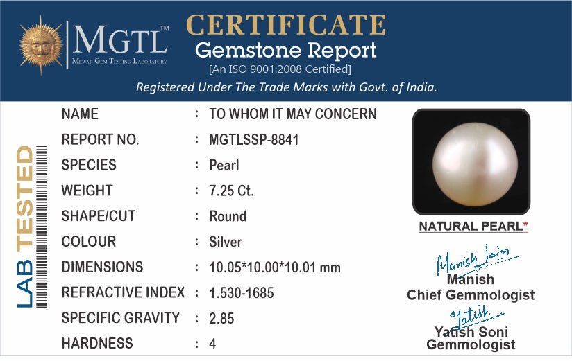 South Sea Pearl - 7.25 Carats (Moti - 7.90 Ratti)