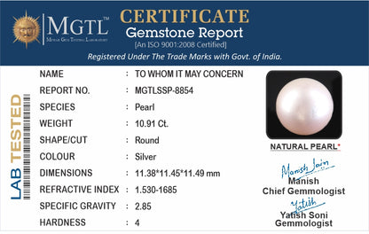 South Sea Pearl - 10.91 Carats (Moti - 11.89 Ratti)