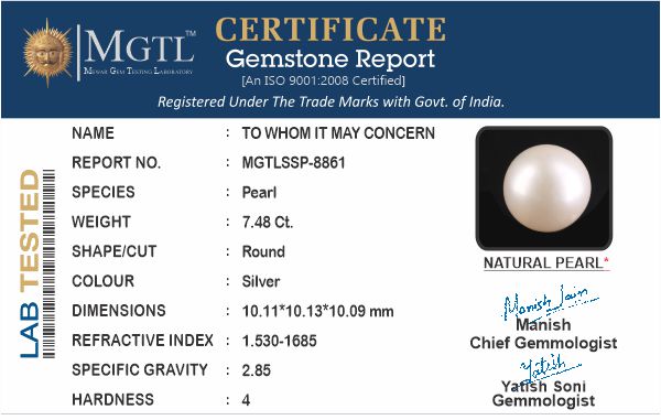 South Sea Pearl (Moti) - 7.48 Carats