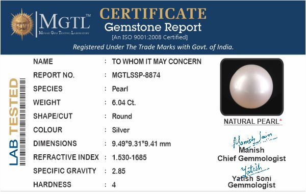 South Sea Pearl (Moti) - 6.04 Carats