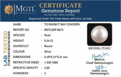 South Sea Pearl (Moti) - 6.04 Carats