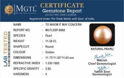 South Sea Pearl - 11.58 Carats (Moti - 12.62 Ratti)