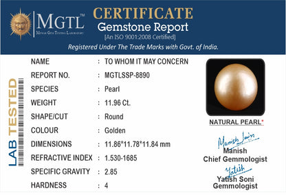 South Sea Pearl - 11.96 Carats (Moti - 13.04 Ratti)