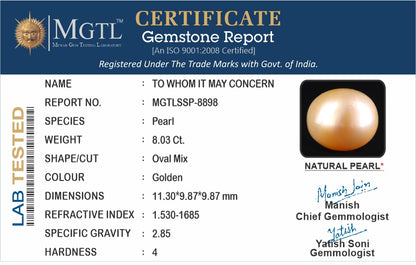 South Sea Pearl - 8.03 Carats (Moti - 8.75 Ratti)