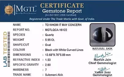 Sulemani Hakik - 5.95 Carats