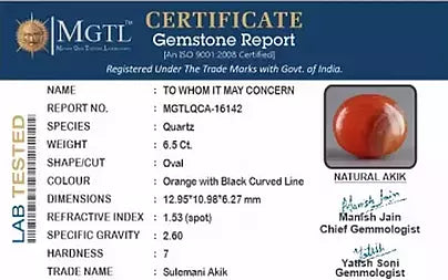 Sulemani Hakik - 6.5 Carats