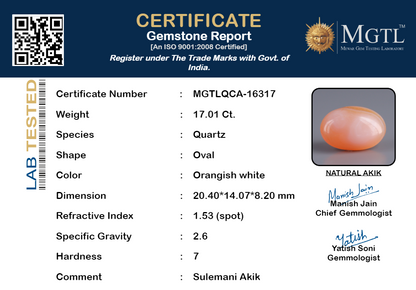Hakik (Agate) - 17.01 Carats
