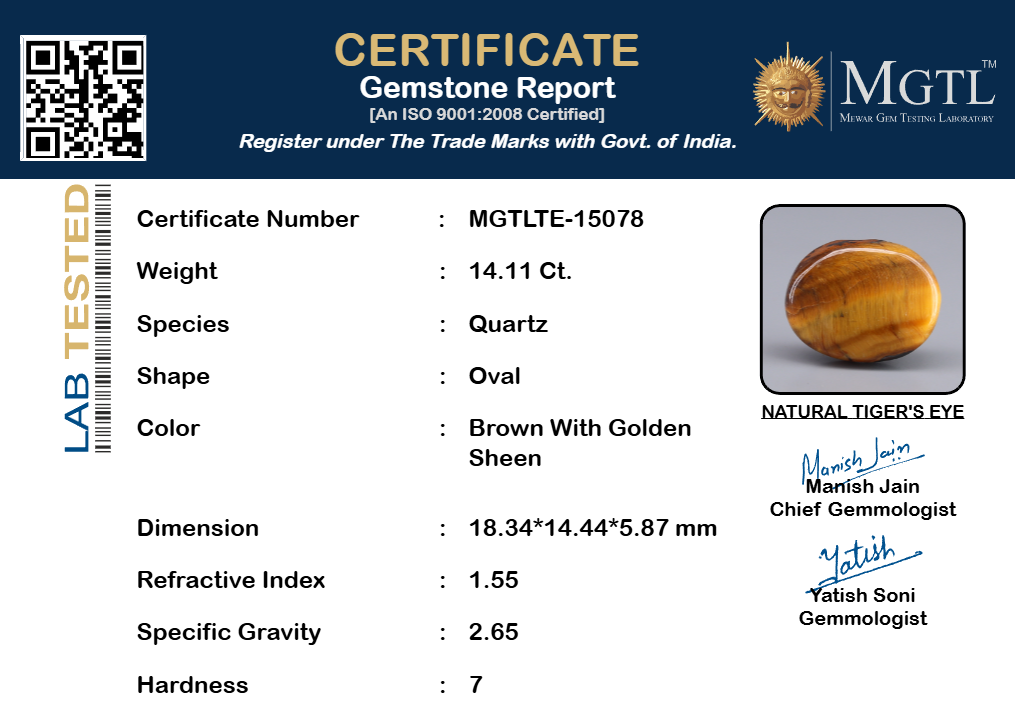 Tiger Eye - 14.11 Carats