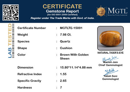 Tiger Eye - 7.98 Carats