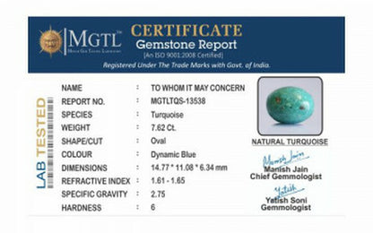 Turquoise - 7.62 Carats