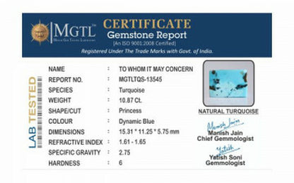 Turquoise - 10.87 Carats