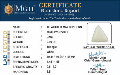 White Coral - 2.99 Carats