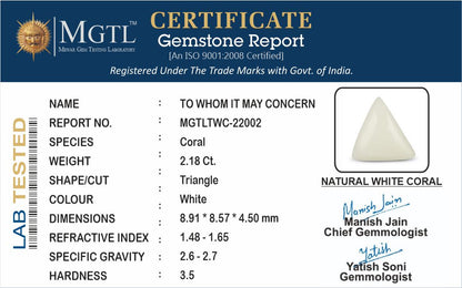 White Coral - 2.18 Carats