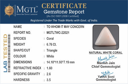 White Coral - 6.76 Carats