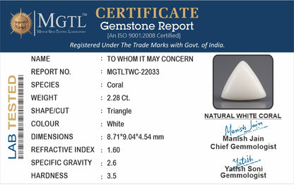 White Coral - 2.28 Carats