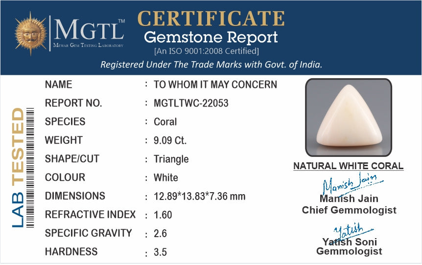 White Coral - 9.09 Carats