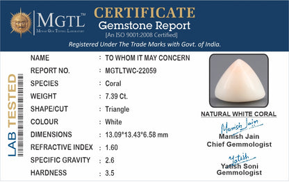 White Coral - 7.39 Carats