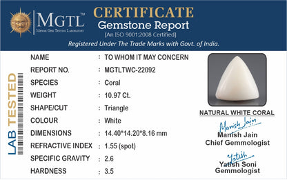 White Coral - 10.97 Carats