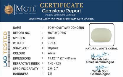 White Coral - 3.7 Carats