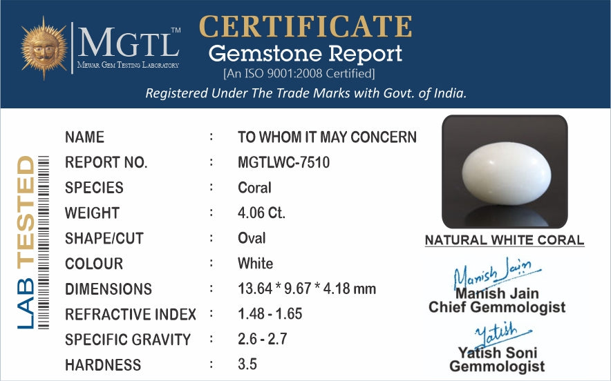 White Coral - 4.06 Carats