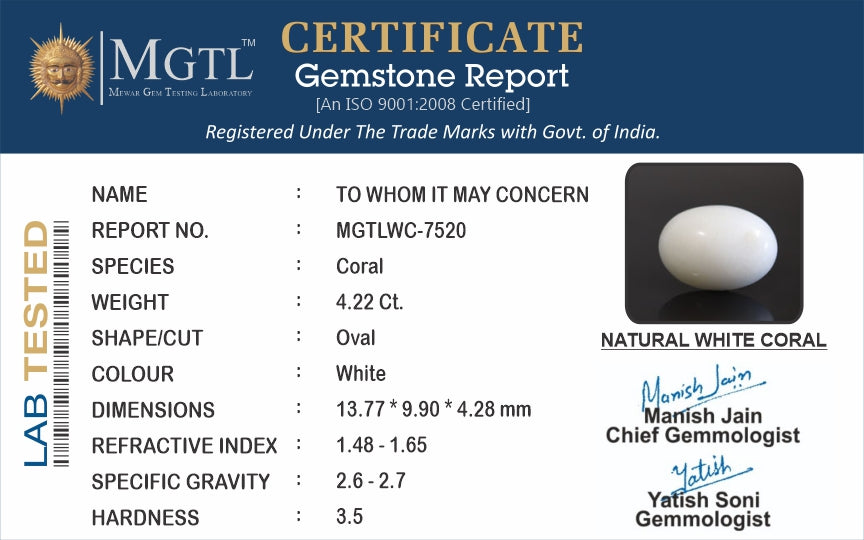White Coral - 4.22 Carats