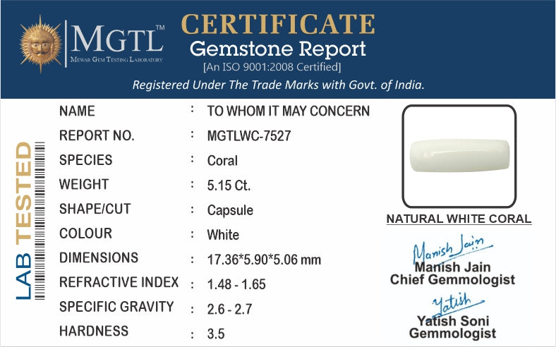 White Coral - 5.15 Carats