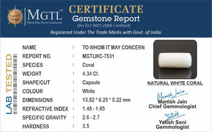 White Coral - 4.34 Carats
