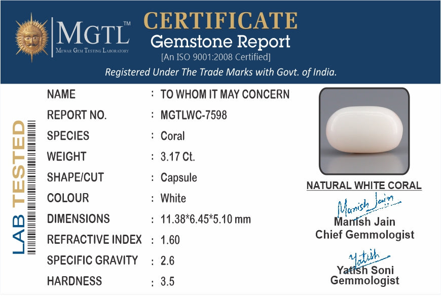 White Coral - 3.17 Carats