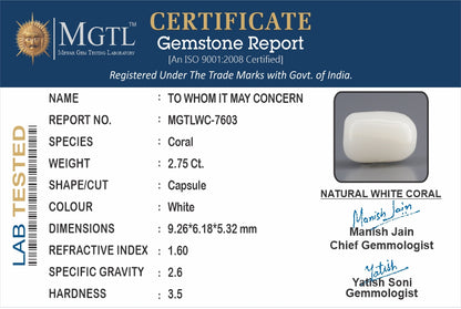 White Coral - 2.75 Carats