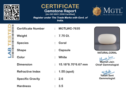 White Coral - 7.75 Carats